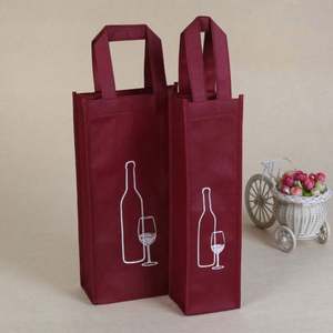 Bolsa de Regalo para Vino, para una Sola Botella, de Tela No Tejida Laminada, con Logotipo Imprimible, Ecológica, Impermeable, con Cierre de Cremallera - Product Image 2