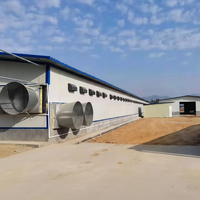 Structure en acier préfabriquée à poutres en H laminées à chaud pour poulailler de ferme avec système de ventilation et panneaux isolés