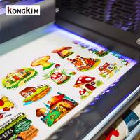 24 pulgadas 60cm UV DTF máquina de impresora 60cm rollo de tinta UV grado automático XP600 cabezal de impresión para Material flexible Etiqueta de cristal