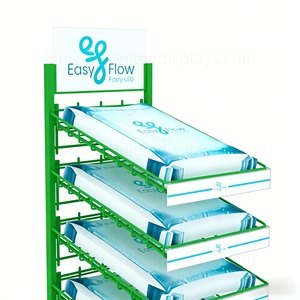 Exhibidores Comerciales de Almacenamiento de Almohadas de Múltiples Niveles, Estante de Metal para Piso con Cestas de Malla Metálica para Tiendas de Textiles para el Hogar - Product Image 6