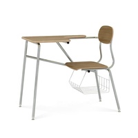 Chaise de bureau d'étudiant bon marché avec garantie de 15 ans, chaise d'entraînement moderne pour étudiants universitaires avec tablette d'écriture
