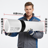 Grille d'aération extérieure anti-refoulement en PVC/ABS à économie d'énergie pour systèmes CVC, avec protection anti-pluie pour hotte aspirante