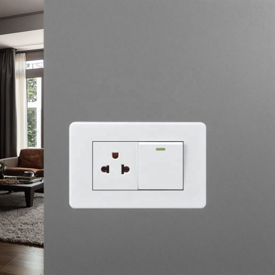 VNX Durable Hot Sale New Design Good Quality Modern 15A Us Standard Wall Socket Switch