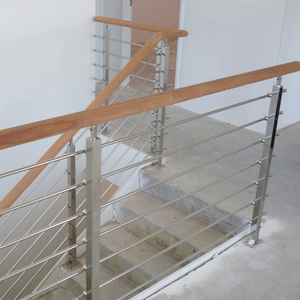 Op Maat Gemaakte Moderne Ontwerp Indoor Massieve Staaf Balustrade 304 316 Roestvrijstalen Buis Buisleuning - Product Image 4