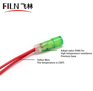 Filn <span class=keywords><strong>6mm</strong></span> 3V/6V/12V/24V nhựa chỉ số ánh sáng đèn đỏ IP67 đèn độc lập nghiên cứu và phát triển - Product Image 4