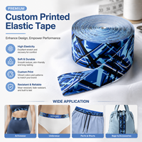 Bande élastique à chevrons Aoya pour sublimation, pour pantalons, jupes, chaussures, couleur unie, polyester, 15 mm, personnalisable, imprimée, vente en gros