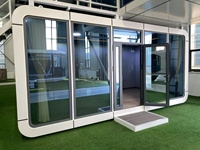 Lujo 20 pies Apple Pod Container Room Modern Modular Prefab Shipping House Smart Two-Storey Capsule Cabin para Office Made Steel