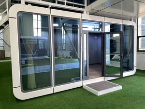 लक्जरी 20 फीट सेब पोड कंटेनर रूम आधुनिक मॉड्यूलर प्रीफैब शिपिंग हाउस स्मार्ट टू-मंजिला कैप्सूल - Product Image 3