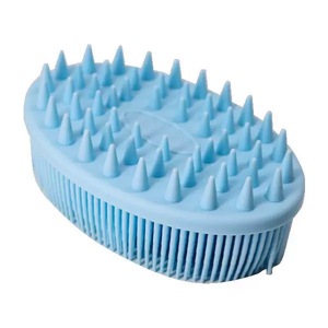New Arrival 2 in 1 Silicone Exfoliating <b>Shower</b> <b>Brush</b> Body Wash Hair Shampoo Bath <b>Brush</b> Silicone Body Scrubber - Product Image 3