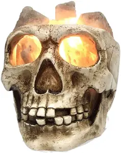 USB Skull Himalaya Đèn Muối LED Điều Chỉnh Skull Đèn Với Dimmer Chuyển Đổi Tốt Nhất Món Quà Lý Tưởng Kỳ Nghỉ Quà Tặng Halloween Skull