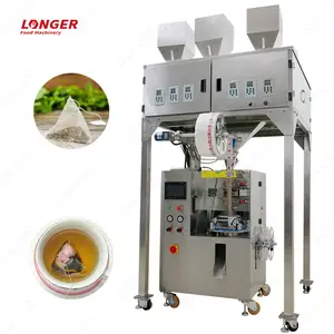 Factory Price Triangle Tea Sachet Filter Packaging Equipment Leaves Filling Automatic Nylon Pyramids Tea Bag Packing Machine