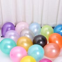 Ballons en latex perlé métallisé écologiques à faible MOQ, multicolores, avec logo personnalisé, prix abordable, vente en gros d'usine pour fêtes