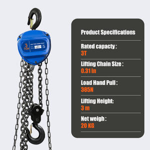 HSZ-C 3 Ton rantai tangan <span class=keywords><strong>Hoist</strong></span> galvanis baja G80 rantai 360 ° kait putar untuk gudang Dok kondisi baru 3m pengangkat - Product Image 6