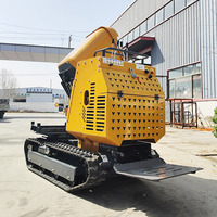 Mini chargeur de benne basculante de 1200kg avec moteur EPA à chargement automatique sur chenilles Moteur de pompe de chargeur frontal de camion à godet à rotation de 260 ° pour un usage domestique