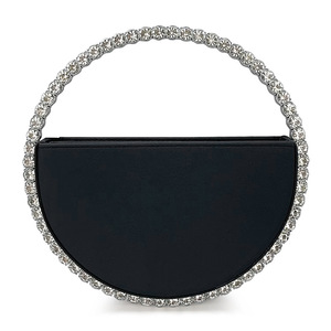 Pochette de soirée Mifaktory en acrylique à sequins, fermeture éclair ronde, poignée unique, noire, pour femme, idéale pour les soirées - Product Image 1