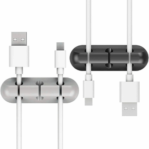 Wholesale Silicone <b>USB</b> Cable Organizer Winder Desktop Tidy Management Clips Holder for <b>Mouse</b> Headphone Wire - Product Image 5