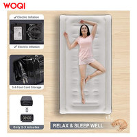Lit gonflable surélevé WOQI pour chambre à coucher, maison ou hôtel, coussin d'air gonflable