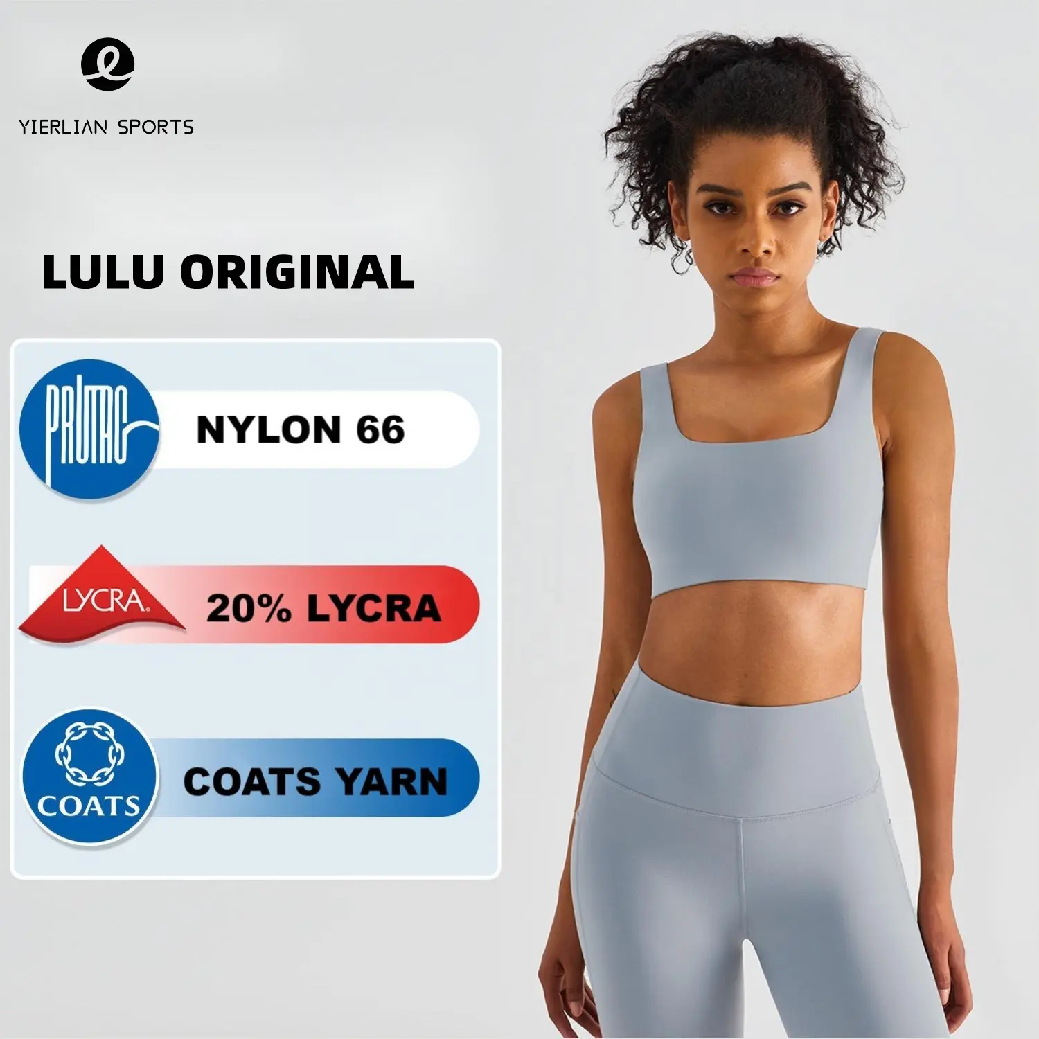 LULU Tissu d'alignement de luxe pour femmes, logo personnalisé, soutien-gorge de sport rembourré à séchage rapide, vêtements de yoga, entraînement, course à pied, haut de sport