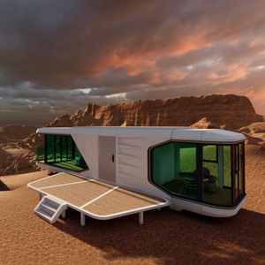 Cabina de Acero Prefabricada Portátil Impermeable de 2 Dormitorios Tipo Cápsula Espacial Expandible para Hoteles en Terrenos Baldíos - Product Image 1