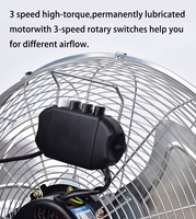 Serre de ferme de volaille puissante haute vitesse bobine de refroidissement industrielle pliable ventilateur circulateur d'air ventilateur de sol