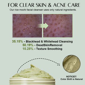 GUOCUI <span class=keywords><strong>BIO</strong></span> TECH Koreaanse Rijst Mochi Groene Thee Scrub Zachte Dagelijkse Gezichtsreiniger Dieptereinigende Wekelijkse Masker Schuimende Poriënreiniger - Product Image 2