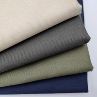 C262-1 Tela de Sarga de Algodón TC Elástica, Mezcla de 68% Algodón y 29% Poliéster, Color Verde Hierba, 220 g/m², para Pantalones/Camisas, Venta al Por Mayor