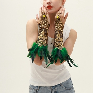 Waterdichte veren polsband glamoureus ontwerp Halloween cosplay kostuumset voor vrouwen volwassenen, op maat gemaakte kleur & comfortabele pasvorm - Product Image 2