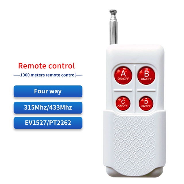 Good Quality Mini 1000-4 Silicone Button Four-Channel Handheld Remote Control 1527 Code Remote Control