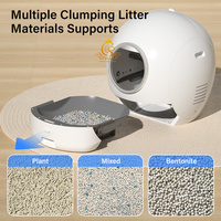 EUR PET Nouvelle Conception Bac à Litière Intelligent pour Chat avec Surveillance par Application Matériau Plastique Facile à Nettoyer Toilette Automatique Professionnelle pour Chats