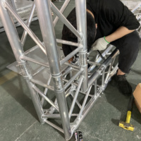 Estructura de Aluminio F34 para Exhibición, Soporte Publicitario, Iluminación de Escenario con 90 Grados °   Tubo Principal de Esquina para Estructura de Celosía 50*3mm