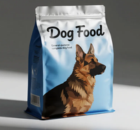Sachets Doypack de qualité alimentaire pour animaux de compagnie, scellés sur huit côtés avec fermeture éclair, logo personnalisé pour aliments pour chats/chiens/animaux de compagnie
