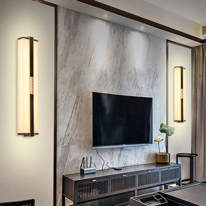 Chinese Style <b>Wall</b> Lamp Led <b>Light</b> Source E27 Bulb Base <b>Switch</b> Control For Living Room Bedroom Study Hallway Staircase - Product Image 1