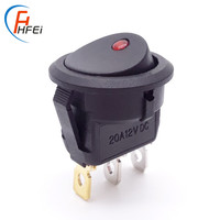 Mini interrupteur à bascule kcd1, 12 v, 20a, 3 broches, marine, carling