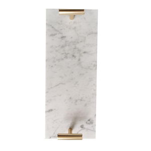 Plateau de vanité rectangulaire en marbre de luxe XPIC avec <span class=keywords><strong>poignée</strong></span> en métal au design <span class=keywords><strong>Art</strong></span> Déco pour plateau alimentaire, taille personnalisée acceptée - Product Image 6