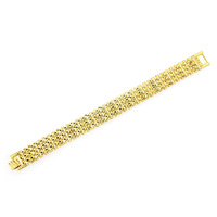 2025 Dubai Luxury Designs Bracelet pour homme plaqué or en alliage de zinc chaîne et lien Bracelet à breloques cadeau