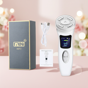 เครื่องยกกระชับใบหน้าและลำคอสำหรับใช้ส่วนตัว ช่วยฟื้นฟูผิวหน้าให้เรียบเนียน กระชับ ฟื้นฟูผิว ลดเลือนริ้วรอย ช่วยให้จมูกขาวขึ้น และทำความสะอาดผิวหน้า - Product Image 1