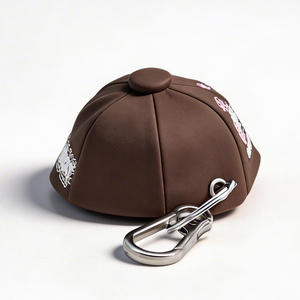 Mini <b>Baseball</b> <b>Cap</b> Keychain <b>Storage</b> Bag, Embroidery Coin Purse & AirPods Case with Carabiner - Product Image 3