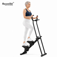 Máquina de Ejercicios con Inclinación Ajustable, Equipo de Ejercicio para Uso Doméstico, Pedal Antideslizante, Ahorro de Espacio, Acabado Premium, Gimnasio en Casa