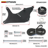 Kit de support d'alternateur double pour camion EPMAN LS pour moteur V8 Vortec GM SUV 4.8L, 5.3L, 6.0L, 6.2L pour Chevy pour GMC Yukon EPAA01G301