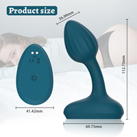 Vibromasseur anal à 10 modes de vibration puissants, en silicone liquide, avec télécommande, jouets sexuels pour adultes, masseur de prostate pour hommes, plug anal