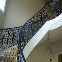 Wagons d'escalier en fer forgé, Design de luxe, grille pour la maison, livraison gratuite