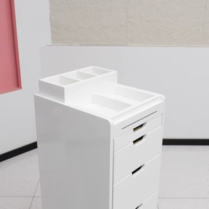 Salon Storage Cabinet - Multi - Drawer White <b>Tool</b> Cabinet for Hair Salon Organization - Product Image 5