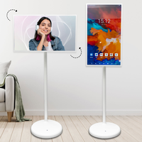 Suministro de fábrica Tv con soporte 21 pulgadas Smart TV al aire libre portátil TV móvil mini lcd pantalla táctil Monitor Android recargable