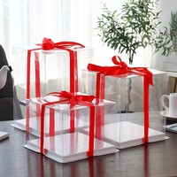Boîte à gâteau transparente de haute qualité pour boulangerie en gros