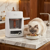 Robot culinaire intelligent professionnel pour animaux de compagnie avec réglage de la texture (grossière, moyenne, fine), machine automatique électrique pour la préparation de nourriture fraîche pour animaux.