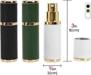 Flacons de parfum vaporisateur de luxe 10 ml avec finition en cuir et impression sérigraphique - Product Image 3
