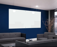 Tableau blanc standard tableau blanc verre trempé magnétique en gros taille personnalisée 4mm panneau de verre enduit + plaque de zinc acceptable