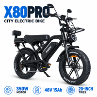 Sepeda Listrik Kota X80PRO Harga Terjangkau 20 Inch 350W E-BIKE 48V 15AH Shimano 7 Speed Sepeda Listrik Ban Lebar