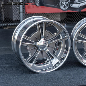 Lsgzl Forged 2-piece Custom Polished 5x114.3 5x130 5x120 untuk Mercedes C8 Ferrari Alloy Deep Lip 16-26 Inch Velg Mobil Mewah - Product Image 3