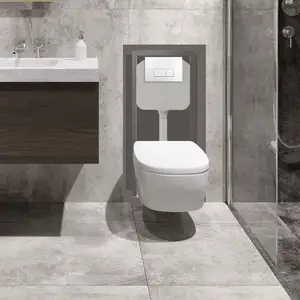 Super Thin 80mm CE toilet cistern tank wc flush tank for wall mounted toilet Quiet energy saving hidden water tank